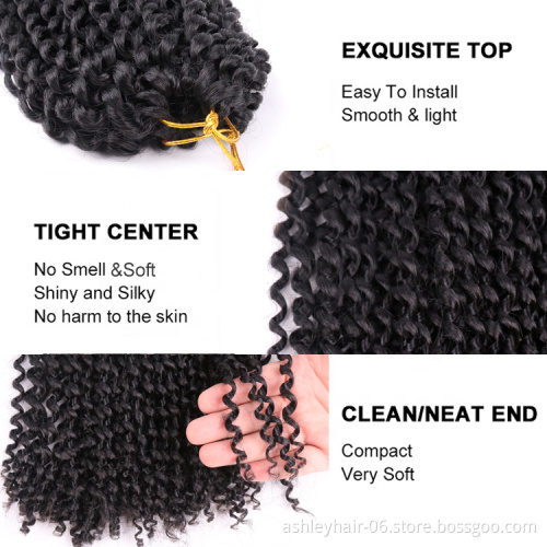 Julianna passion twit pink blue cheuveux long 18inch pre bohemian ombre extensions water wave crochet braid passion twist hair